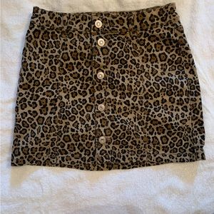 Leopard Print Girls’ Skirt